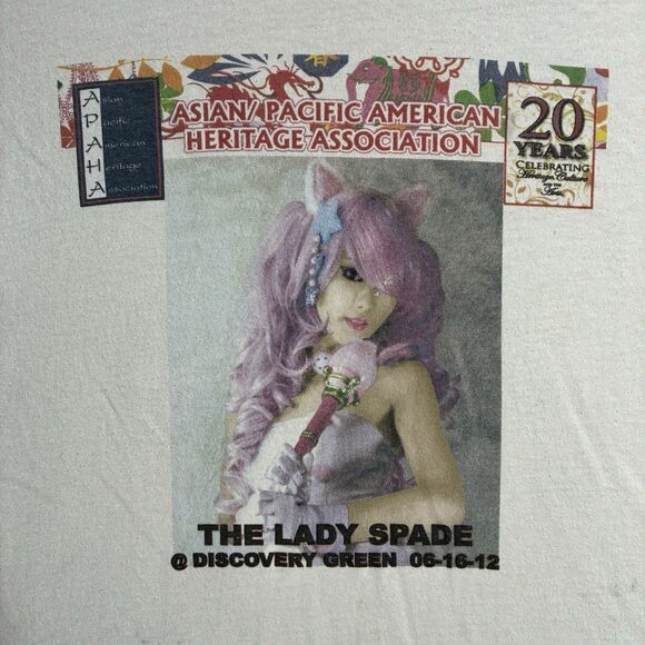 Vtg Y2K The Lady Spade Concert T-Shirt Size Large J-Pop Band Tee Music Japanese - Picture 12 of 15